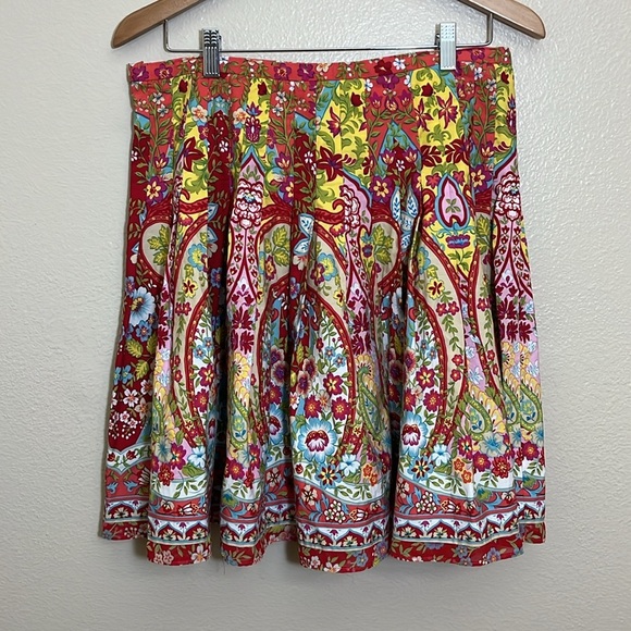 Jones Wear Jeans Floral Colorful Spring Cotton Skirt - Picture 6 of 9